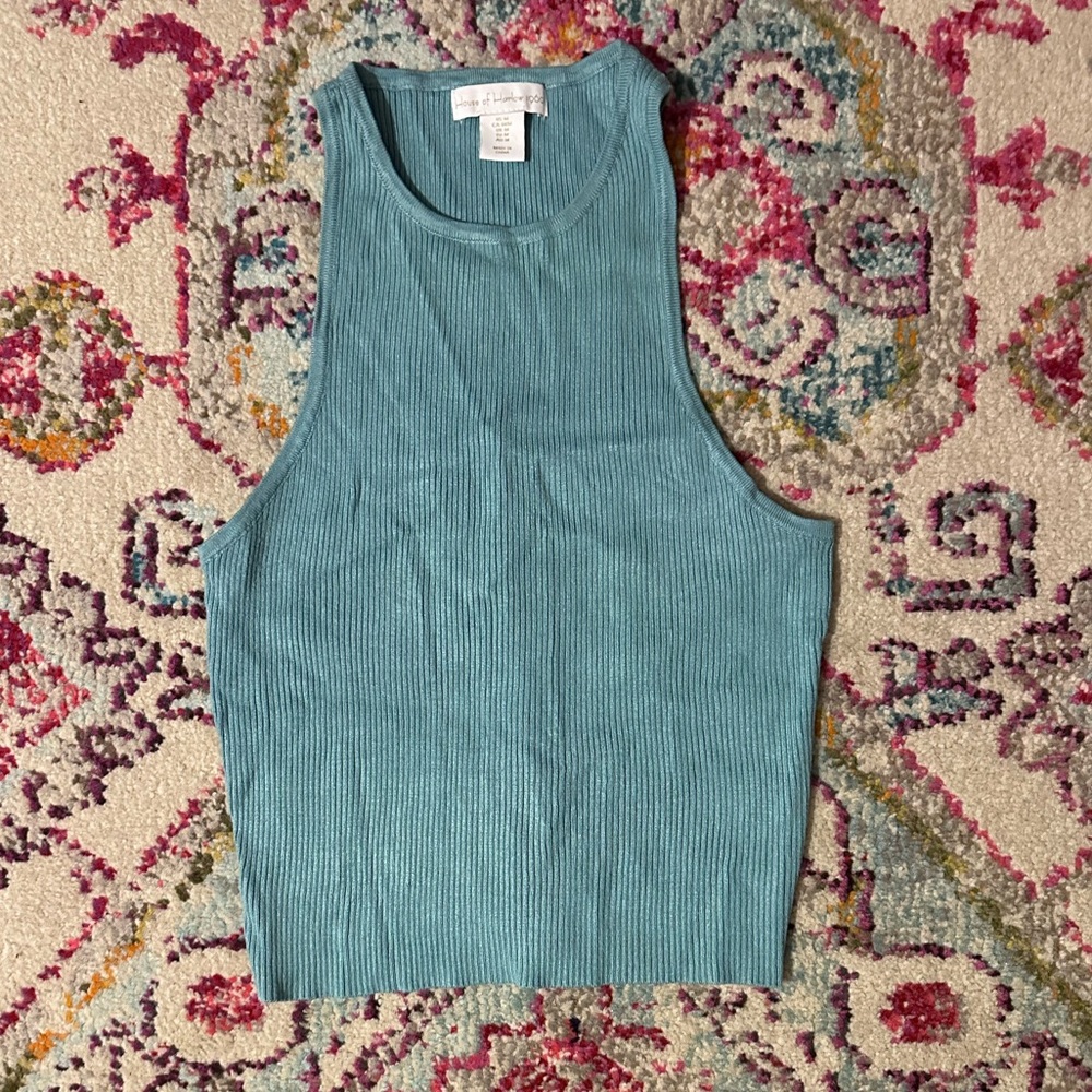 House of Harlow ribbed halter tank top
